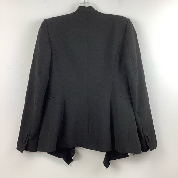 Zara Blazer with Contrast Piping in Black with White - Picture 3 of 8